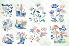 Whimsical Spring Watercolor Cliparts Bundle Product Image 8