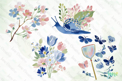 Whimsical Spring Watercolor Cliparts Product Image 1