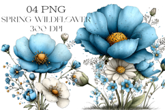 Whimsical Spring Wildflower Clipart Product Image 1