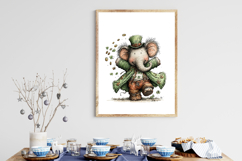 Whimsical St. Patrick’s Day Elephant Clipart Product Image 3