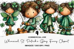 Whimsical St. Patrick’s Day Fairy Clipart Product Image 1