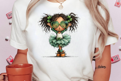 Whimsical St. Patrick’s Day Girl Clipart Product Image 2