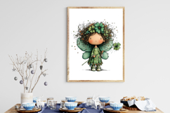 Whimsical St. Patrick’s Day Girl Clipart Product Image 3