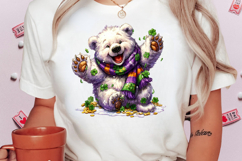 Whimsical St. Patrick’s Day Polar Bear Clipart Product Image 2