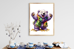 Whimsical St. Patrick’s Day Polar Bear Clipart Product Image 3