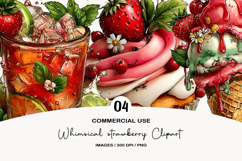 Whimsical strawberry Clipart Product Image 1