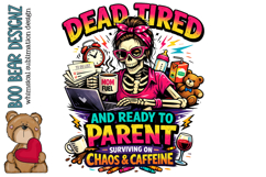 Dead Tired Mom Clipart Product Image 2