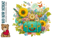 Floral Traveler Clipart set Product Image 2