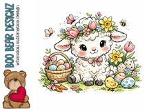Easter Lamb Clipart Product Image 1