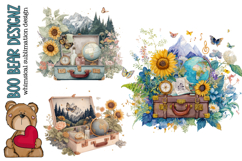 Floral World Traveler Clipart Product Image 1