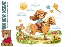 Summertime Trail Ride Clipart Product Image 1