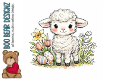 Sweet Little Lamb Clipart Product Image 1