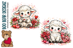 Valentines day Sweet Little Lambs Product Image 1
