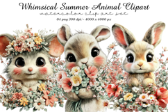 Whimsical Summer Animal Clipart Product Image 1