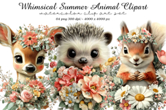 Whimsical Summer Animal Clipart Product Image 1