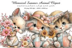 Whimsical Summer Animal Clipart Product Image 1