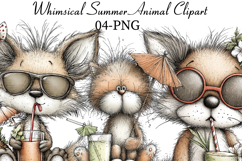 Whimsical Summer Animal Clipart Product Image 1
