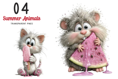 Whimsical Summer Animals Clipart Product Image 1
