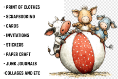 Whimsical Summer Animals Clipart Product Image 2