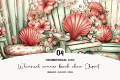 Whimsical summer beach chair Clipart Product Image 1