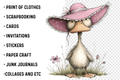 Whimsical Summer Beach Duck Clipart Product Image 2