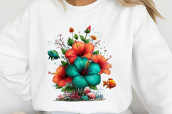 Whimsical Summer Beach Flower Clipart Product Image 2