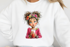 Whimsical Summer Beach Girl Clipart Product Image 2