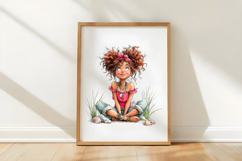 Whimsical Summer Beach Girl Clipart Product Image 3