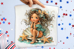 Whimsical Summer Beach Girls Clipart Product Image 2