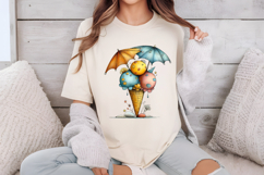 Whimsical Summer Beach Ice Cream Clipart Product Image 2