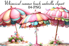 Whimsical summer beach umbrella clipart Product Image 1
