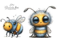 Whimsical Summer Bee Clipart Product Image 1