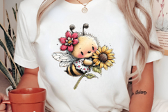 Whimsical Summer Bee Clipart Product Image 2