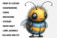 Whimsical Summer Bee Clipart Product Image 2