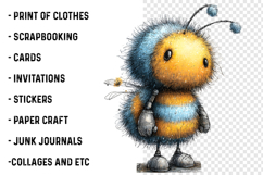Whimsical Summer Bee Clipart Product Image 2