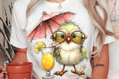 Whimsical Summer Bird Clipart Png Product Image 2