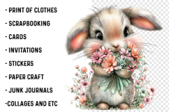 Whimsical Summer Bunny Clipart Product Image 2