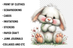 Whimsical Summer Bunny Clipart Product Image 2