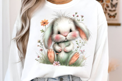 Whimsical Summer Bunny Clipart Product Image 3
