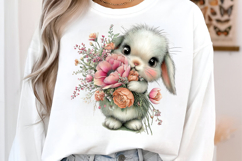 Whimsical Summer Bunny Clipart Product Image 3