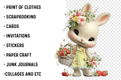Whimsical Summer Bunny Fruits Clipart Product Image 2