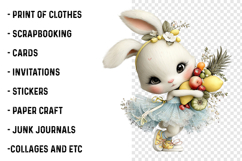 Whimsical Summer Bunny Fruits Clipart Product Image 2