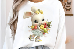 Whimsical Summer Bunny Fruits Clipart Product Image 3