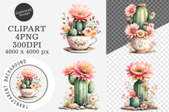Whimsical summer cactus clipart - Summer cactus Png Product Image 1