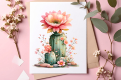 Whimsical summer cactus clipart - Summer cactus Png Product Image 2