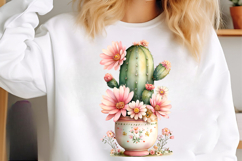 Whimsical summer cactus clipart - Summer cactus Png Product Image 3