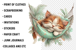 Whimsical Summer Cat Clipart Product Image 2