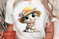 Whimsical Summer Cat Clipart Product Image 2