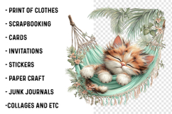 Whimsical Summer Cat Clipart Product Image 2