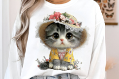 Whimsical Summer Cat Clipart Product Image 3